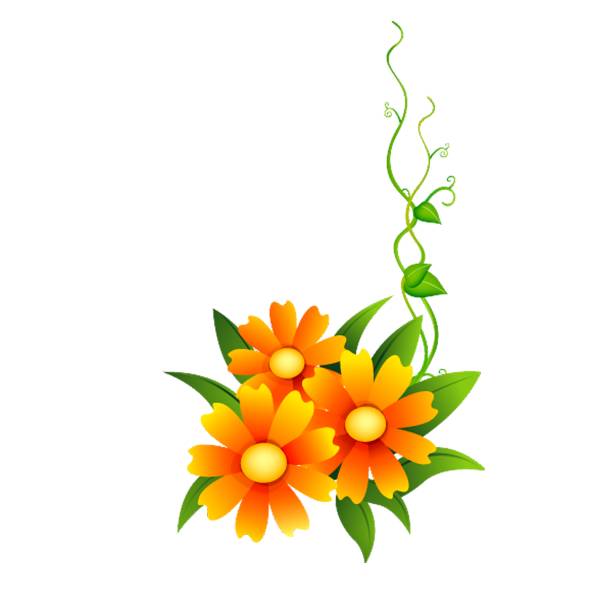 » corner decoration flower png